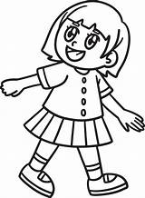 Little Girl Coloring Page sketch template