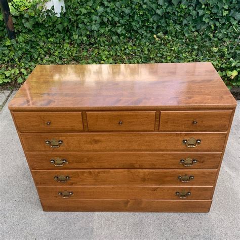 Vintage Ethan Allen Solid Maple Dresser | Chairish