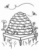 Beehive coloring Pages  ColoringLib sketch template