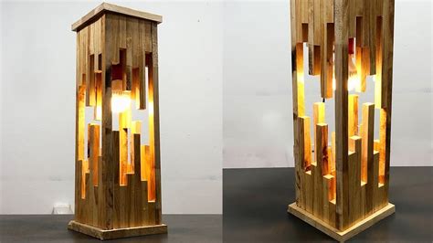 Make a modern wood lamp from pallets - creativity crafts idea in 2020