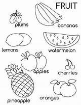Fruit Picture Coloring Page for Kids  NetArt English Activities For sketch template