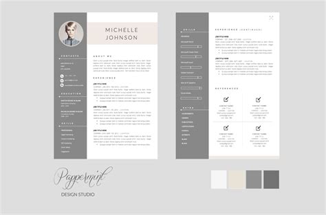 RESUME Template - Cover Letter WORD | Resume template word, Resume template free, Resume ...