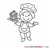 Chef Coloring Sheet sketch template