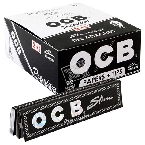 OCB PREMIUM 1-1/4 / SLIM PAPERS W/TIPS – CB Wholesale