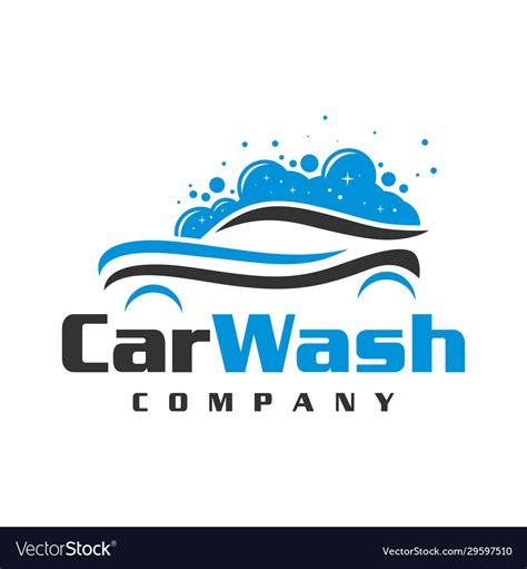 Car wash logo design Royalty Free Vector Image