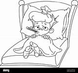 Sick Person Cartoon Black And White Stock Photos & Images  Alamy sketch template