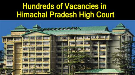 Vacancies in Himachal Pradesh High Court