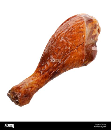 Turkey Smoked Leg Isolated On White Stock Photo - Alamy