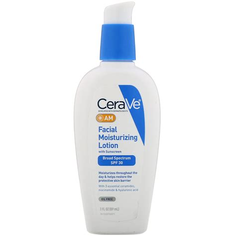 CeraVe, AM Facial Moisturizing Lotion with Sunscreen, SPF 30, 3 fl oz (89 ml) - iHerb