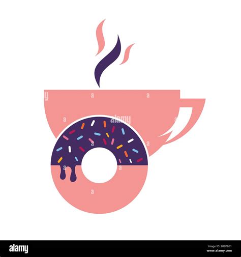 Donut and coffee logo vector. Donuts shop logo design Stock Vector ...