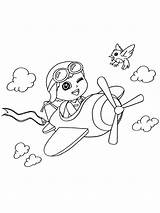 Pilot Coloring Pages sketch template