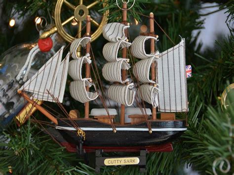 Buy Wooden Cutty Sark Model Ship Christmas Tree Ornament - Nautical Decor