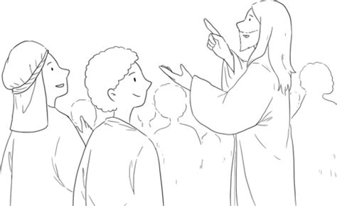 Rich Man And Jesus Coloring Pages