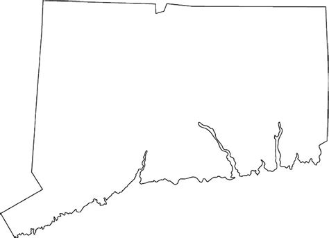 Connecticut Outline Map