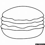 Macaron Coloring Pages sketch template
