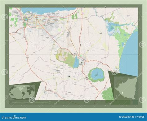 Masaya, Nicaragua. OSM. Major Cities Stock Illustration - Illustration ...