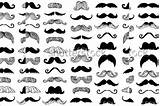 15 Mustache Templates And Colouring Pages sketch template