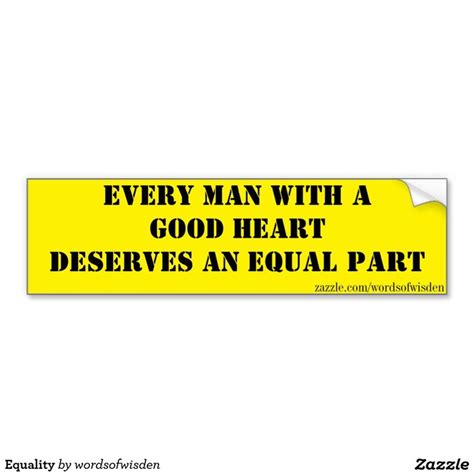 Equality Car Bumper Sticker | Bumper stickers, Car bumper stickers ...