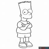 Bart Simpson Coloring Page  Easy Drawing Guides sketch template