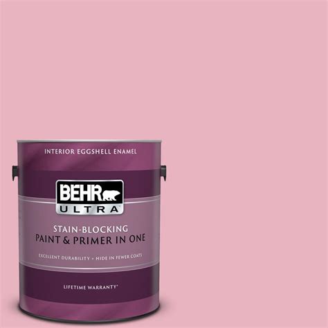 BEHR ULTRA 1 gal. #M140-3 Premium Pink Eggshell Enamel Interior Paint and Primer in One-275401 ...