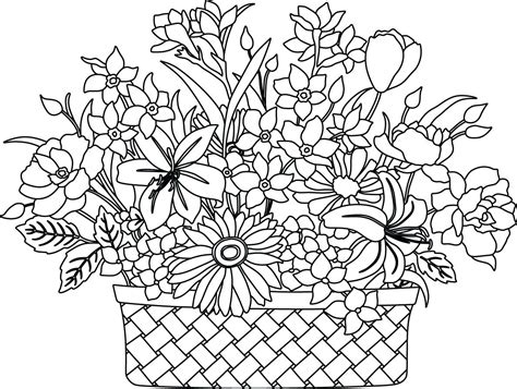 Pictures Of Flowers Coloring Pages at GetDrawings | Free download