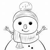Snowman coloring page – Coloring Corner sketch template