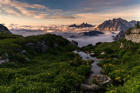 mountains, landscape, clouds, nature, hd, 4k, 5k HD Wallpaper