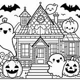 Cute Haunted House coloring page  Download Print Or Color Online For Free sketch template