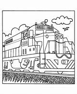 Freight Train And Railroad Coloring Pages  Diesel electric Engine sketch template