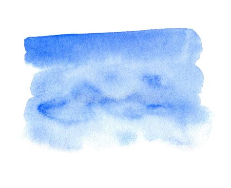 Handmade Illustration of Blue Watercolor Isolated on White Background Stock Illustration ...