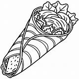 Kebab Outline Illustration Digital coloring Book Page Line Art Drawing  sketch template