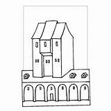Monastery Coloring Page sketch template