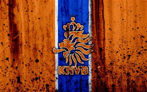 Download wallpapers Netherlands national football team, 4k, logo ...