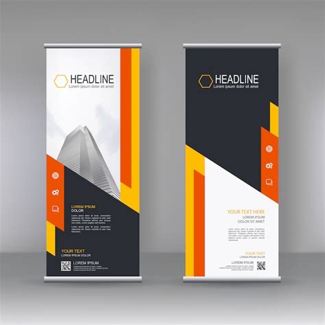 Premium Vector | Vertical banner stand template design