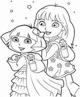 Dora The Explorer Coloring Page Pages 01  sketch template