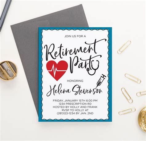 Nurse Retirement Invitations Doctor Retirement Party - Etsy