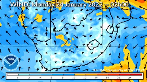Southern Africa Weather Forecast Maps Monday 24 January 2022 - AfriWX