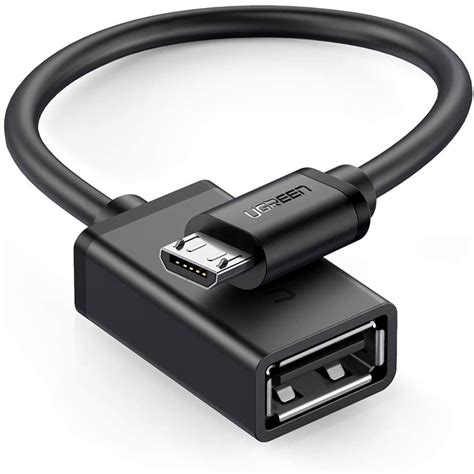 UGREEN Micro USB 2.0 OTG Cable with Female USB A Port - Black