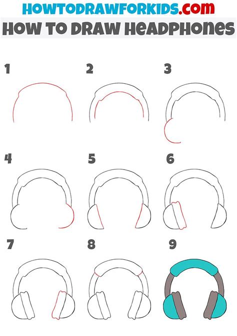 how to draw headphones step by step | Headphones drawing, Drawing tutorial, Headset drawing sketch