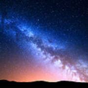 Night Landscape With Colorful Milky Way Photograph by Denis Belitsky - Pixels