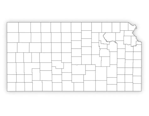 Kansas Outline Map, Kansas Blank Map