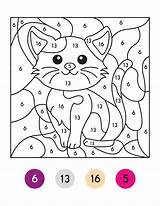 숫자별 색상 활동 아이들을 위한 코드별 고이 색칠 페이지 벡터  프리미엄 sketch template
