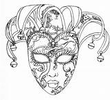 Venetian Masks Coloring Book For Adults sketch template