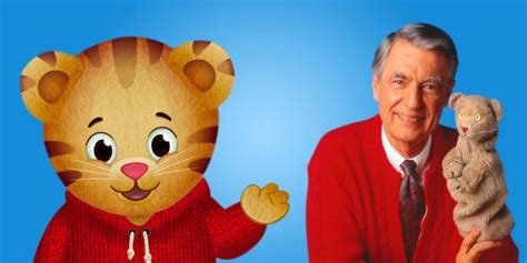 Daniel Tiger of "Daniel Tiger's Neighborhood" (left) continues the legacy of Fred Rogers and the ...