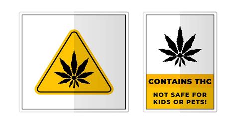 Contains thc Warning Sign Label Symbol Icon Vector Illustration ...