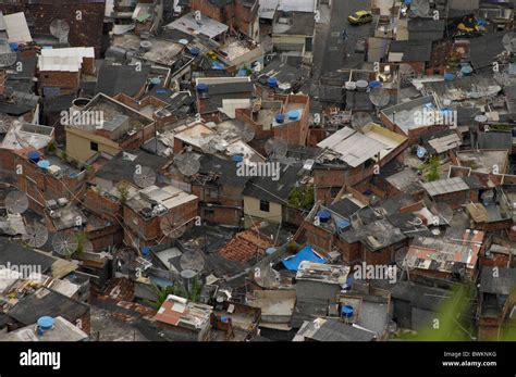 Brazil South America Rio de Janeiro Favela slums huts barracks poverty ...