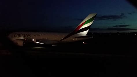 Emirates A380 taking off loud.... - YouTube