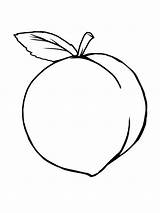 Peach Coloring Page sketch template