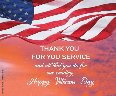 Happy Veterans Day, Thank you for your service, US Flag, Stock Photo | Adobe Stock