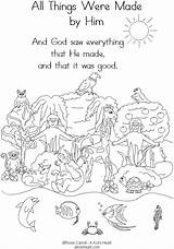 God Made Everything Coloring Page Sketch sketch template